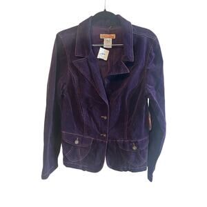 Vintage Y2K Purple Paris Blue Blazer 0X